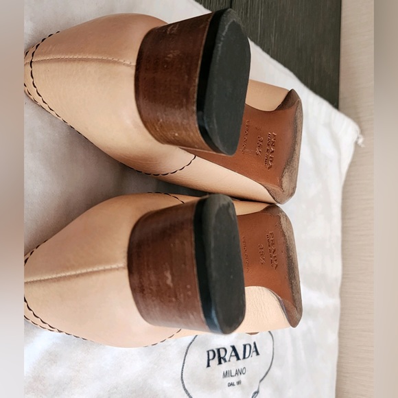 Authentic Prada Vintage Genuine Leather Upper/Lining/Sole Two Tone Loafers - Picture 12 of 14